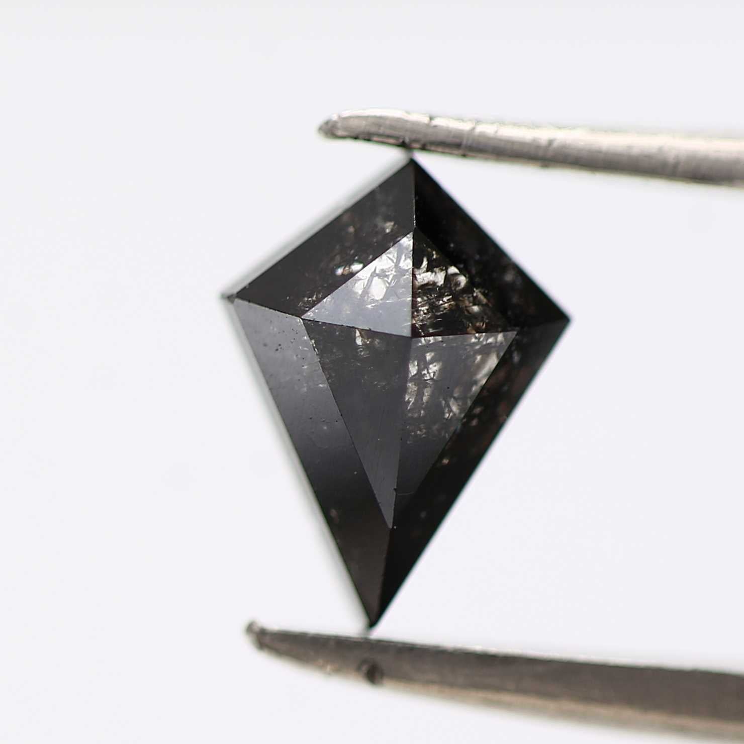 salt and pepper diamond ! 0.77 Ct 8.05 x 5.70 x 2.60 MM natural gray shield loose diamond for engagement ring for her